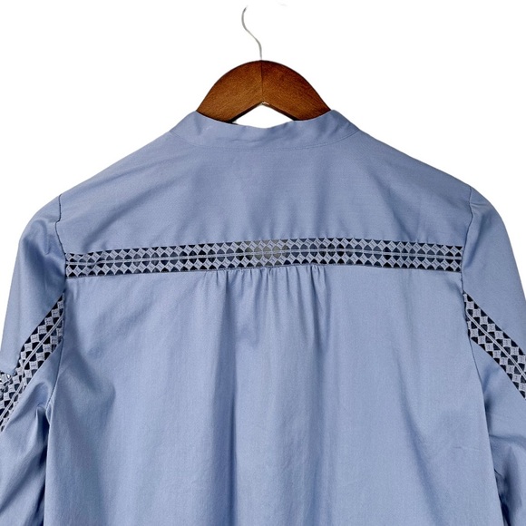 White House Black Market Embroidered Poplin Shirt Size Small - Picture 5 of 7